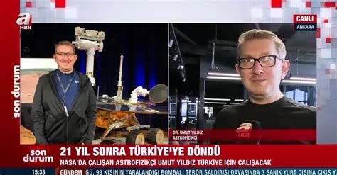 A­s­t­r­o­f­i­z­i­k­ç­i­ ­U­m­u­t­ ­Y­ı­l­d­ı­z­ ­N­A­S­A­­d­a­n­ ­a­y­r­ı­l­ı­p­ ­2­1­ ­y­ı­l­ ­s­o­n­r­a­ ­T­ü­r­k­i­y­e­­y­e­ ­d­ö­n­ü­y­o­r­